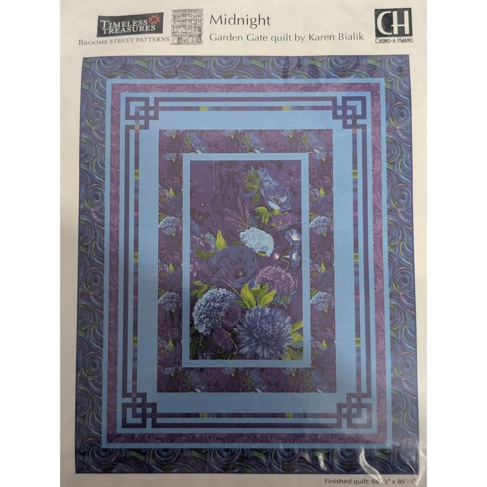 Midnight Garden Gate Quilt Kit by Karen Bialik for Timeless Treasures